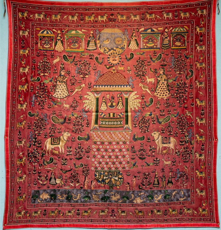 Lord Krishna Embroidery Pichwai Old