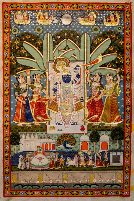 Lord Krishna Sharad Poornima Pichwai